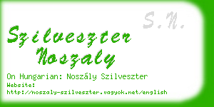 szilveszter noszaly business card
